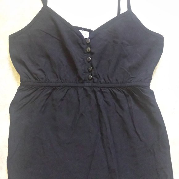 Cotton On Tank Top Juniors Small Black Spaghetti Strap Solid Pullover Womens - Picture 3 of 4